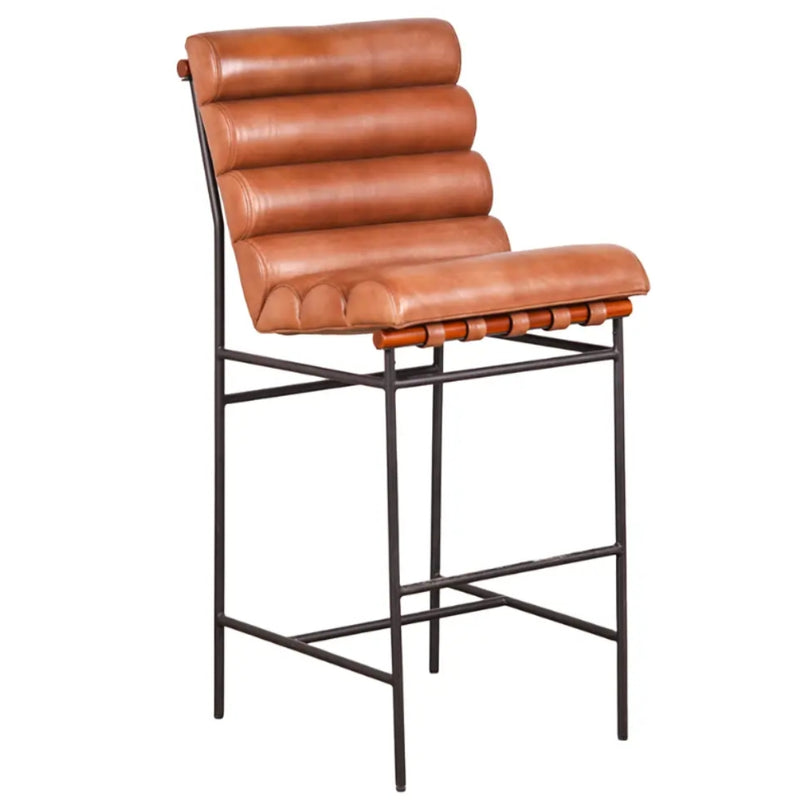Buffalo Bliss Leather Bar Stool - Lighting.co.za