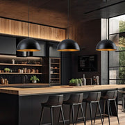 Royale Black Gold Dome Pendant Light - Lighting.co.za