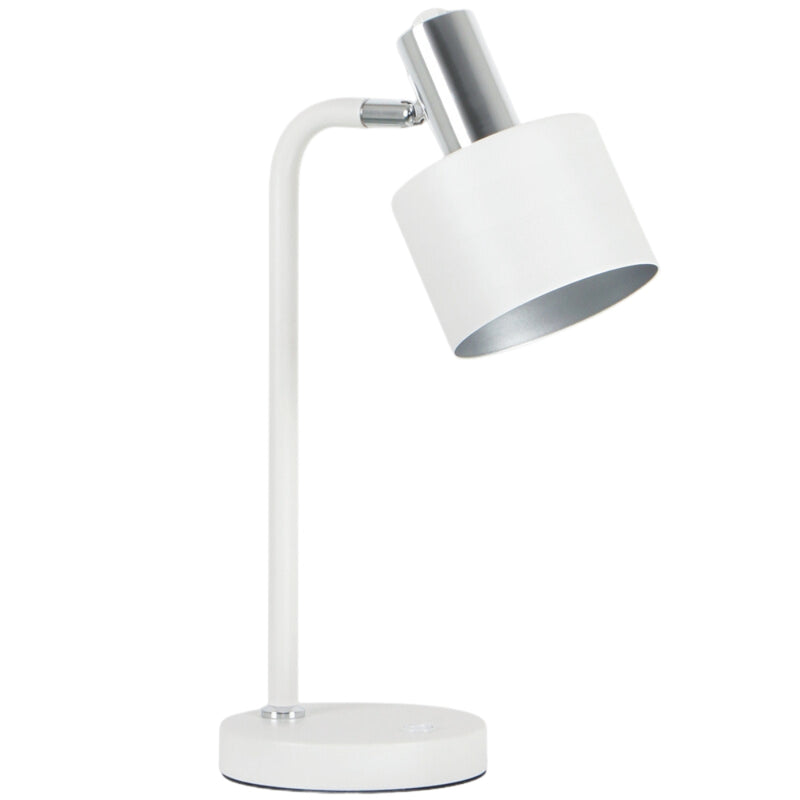 Moda Black Gold | White Silver Desk Lamp - Lighting.co.za
