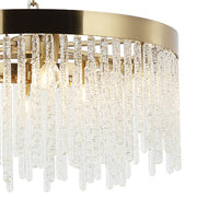 Kensington Gold Round Clear Glass Drop Chandelier - Lighting.co.za