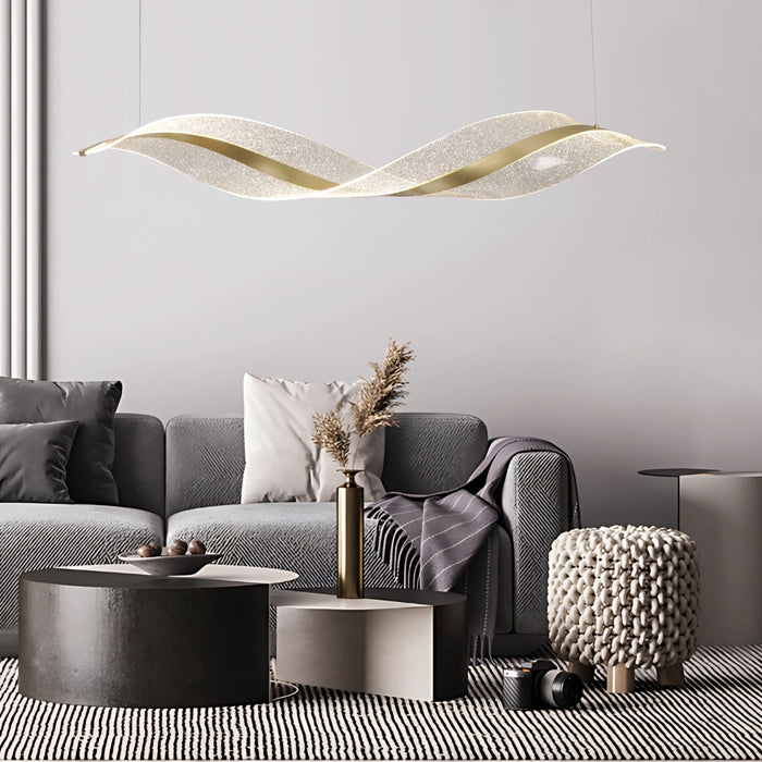 Fold Gold and Clear LED Pendant Light