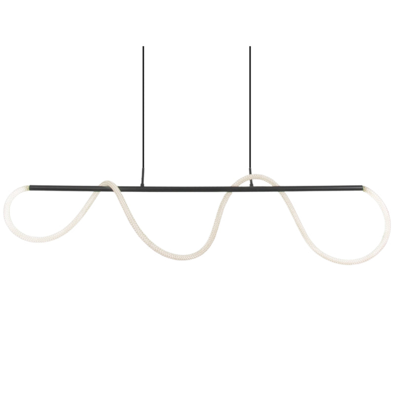 Tubo Black and Flex White Rope CCT LED Pendant Light - Lighting.co.za