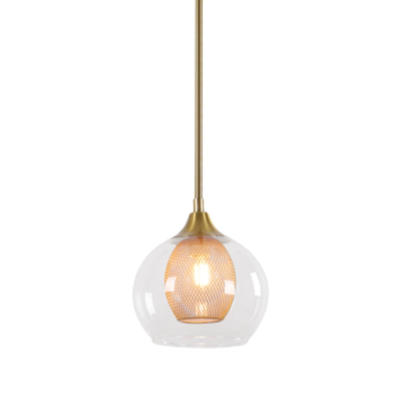 Elixir Pod Gold and Clear Glass Pendant Light - Lighting.co.za