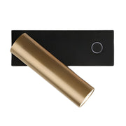 Prince Square Black | White with Gold LED Bedside Reading Wall Light with USB - Lighting.co.za