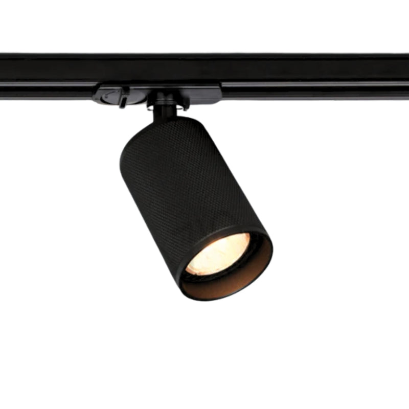 Boston Knurled GU10 Black | Bronze | Gold 3 Wire Track Spot Light - Lighting.co.za