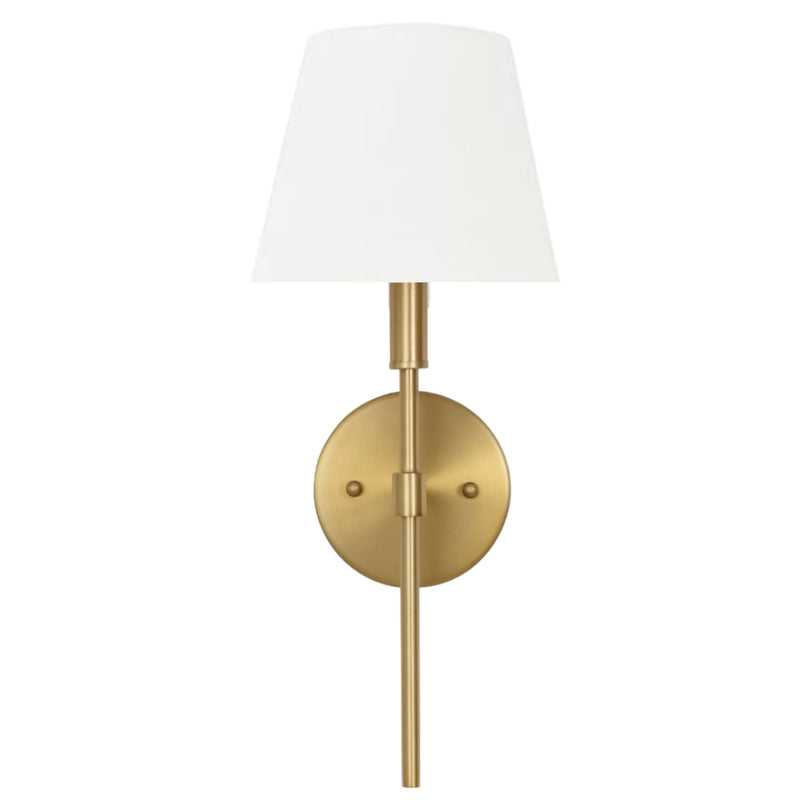 Liberty S Gold and White Shade Wall Light - Lighting.co.za