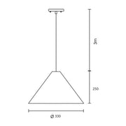 Conica Funnel Oak or Walnut Veneer Pendant Light 2 Sizes - Lighting.co.za