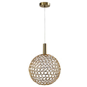Fusion Mesh Ball Gold | Black | Chrome LED Pendant Light 3 Sizes - Lighting.co.za