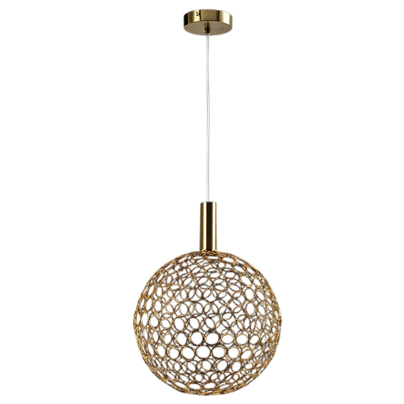 Fusion Mesh Ball Gold | Black | Chrome LED Pendant Light 3 Sizes - Lighting.co.za
