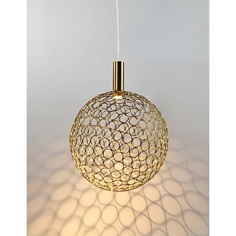 Fusion Trio Mesh Ball Gold | Black | Chrome LED Pendant Light - Lighting.co.za