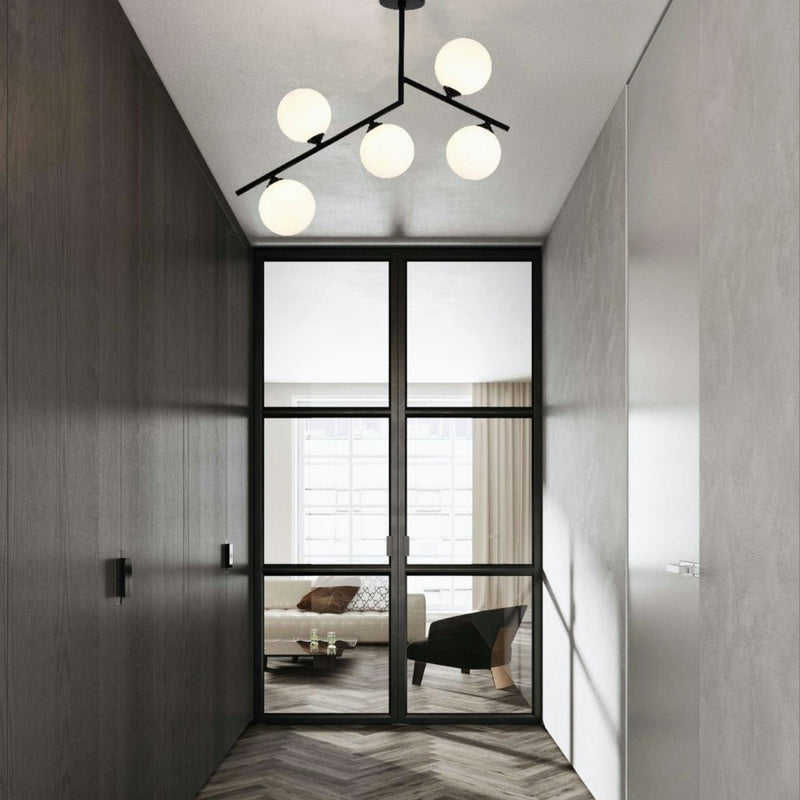 Solara 5 Light Black Ceiling Light - Lighting.co.za