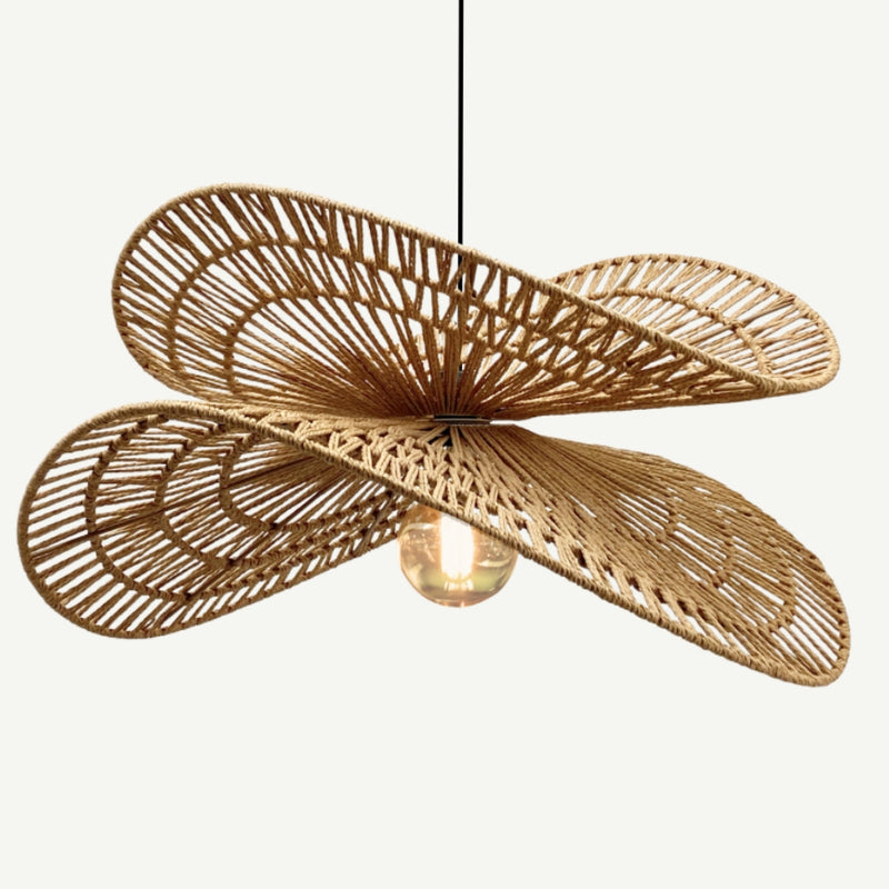 Fitz Double Natural Rattan Pendant Light - Lighting.co.za