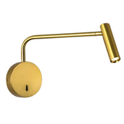 Spillo Adjustable Arm Black | Gold | White LED Wall Light - Lighting.co.za