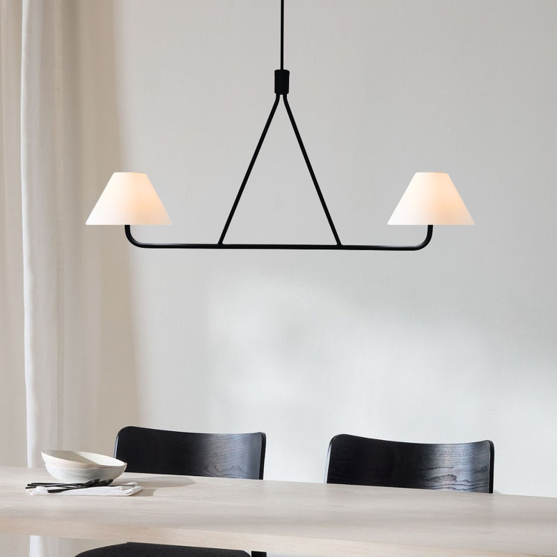 Horizon Gold or Black with White Shade Pendant Light - Lighting.co.za