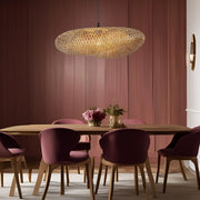 Fold Natural Bamboo Rattan Pendant Light 2 Sizes - Lighting.co.za
