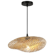 Fold Natural Bamboo Rattan Pendant Light 2 Sizes - Lighting.co.za