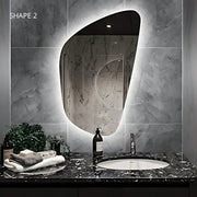 Trinity LED Backlit Irregular Wall Mirror 3 Sizes - Lighting.co.za