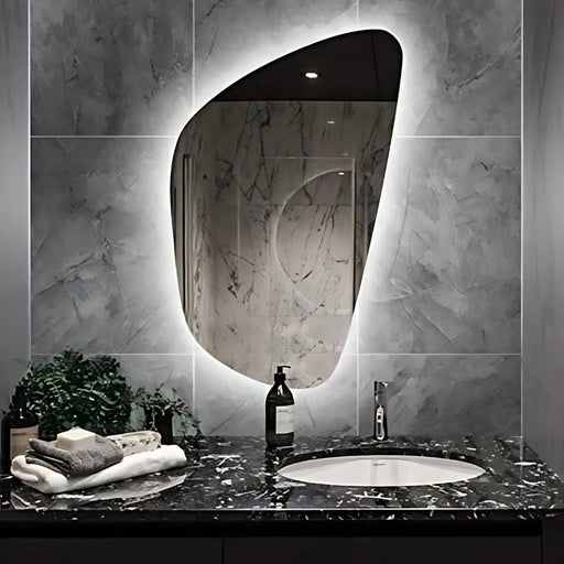 Trinity LED Backlit Irregular Wall Mirror 3 Sizes - Lighting.co.za