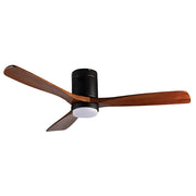 Fan-Fare 3 Blade Black and Wood LED Ceiling Fan - Lighting.co.za