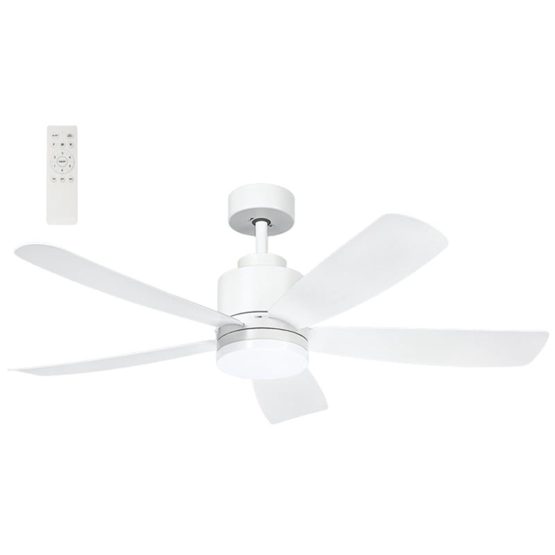 Fuller 5 Blade White CCT LED Ceiling Fan - Lighting.co.za