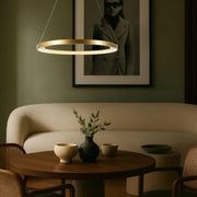 Lustra Gold and Crystal Ring LED Pendant Light - Lighting.co.za