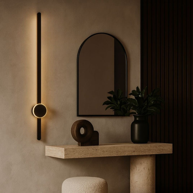 Nevo Tall Black LED Wall Light - Lighting.co.za