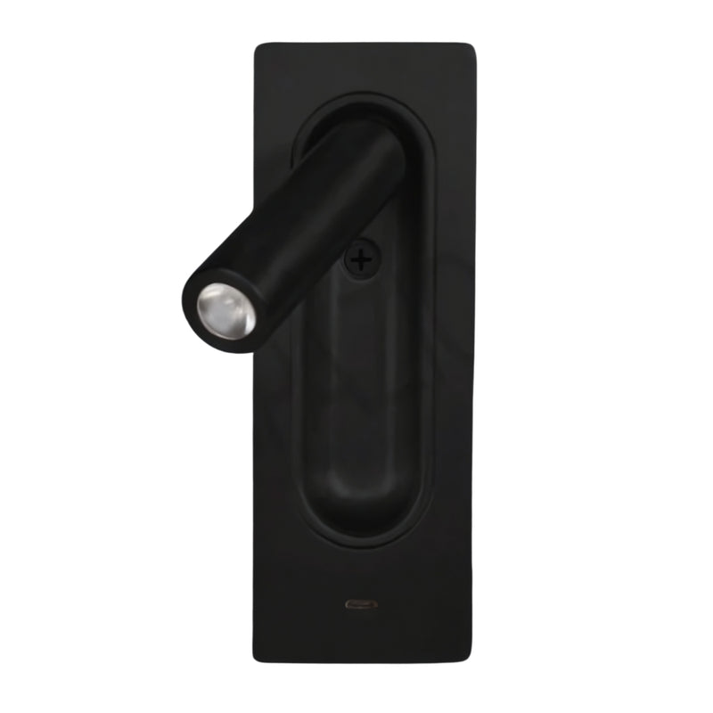 Atlantis 3W LED Bronze Gold | Black | White Recessed Bedside Reading Wall Light with USB - Lighting.co.za
