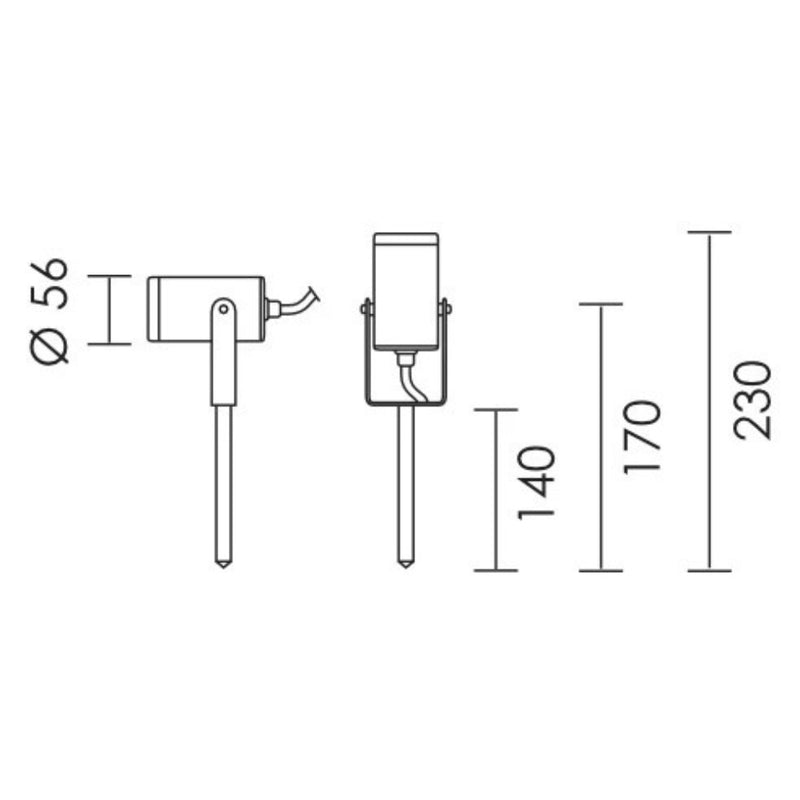 Pixel Spike GU10 Black Garden Spike Light - Lighting.co.za