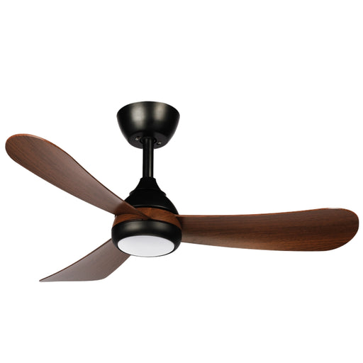 Ansel 3 Blade Black | White and Dark Wood Look LED Ceiling Fan - Lighting.co.za