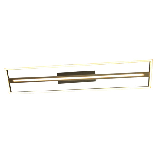 Woodline Twin Black and Wood Slim LED Ceiling Light - Lighting.co.za