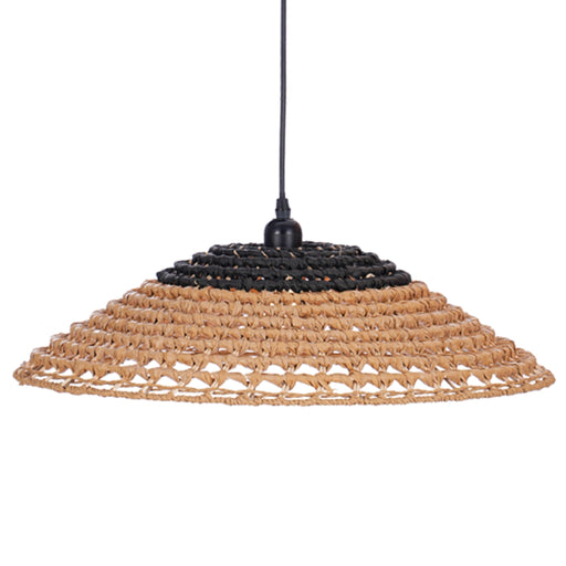 Parson Black and Natural Rope Pendant Light - Lighting.co.za