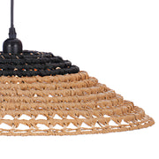 Parson Black and Natural Rope Pendant Light - Lighting.co.za