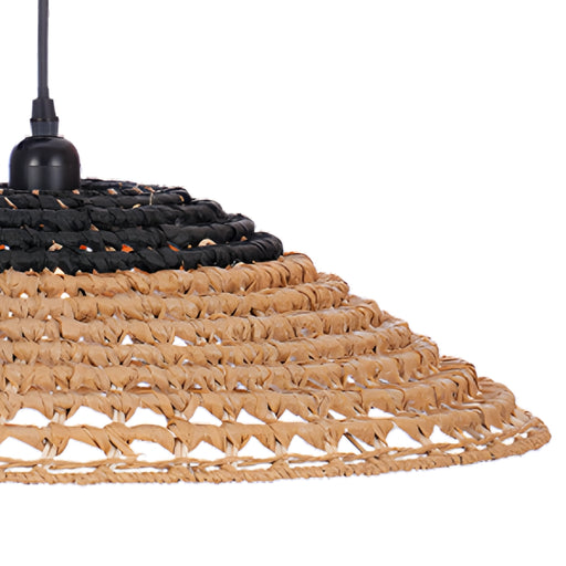 Parson Black and Natural Rope Pendant Light - Lighting.co.za