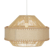 Gilda Natural Rope and Linen Pendant Light - Lighting.co.za