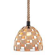 Jonah Black and Natural Hemp Rope Pendant Light - Lighting.co.za