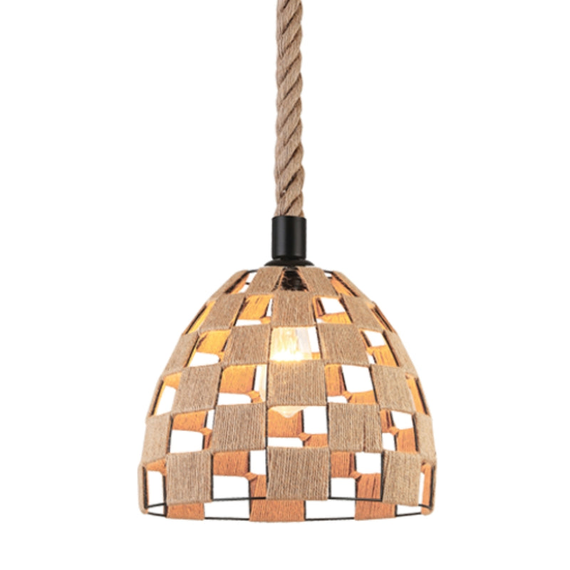 Jonah Black and Natural Hemp Rope Pendant Light - Lighting.co.za