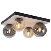 Daria Amber and Smoke Glass Ceiling Light 2 Sizes - Lighting.co.za