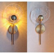 Joss Round LED Glass and Gold Wall Light - Lighting.co.za