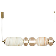 Leo Marbled and Amber Glass Horizontal LED Pendant Light - Lighting.co.za