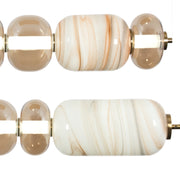 Leo Marbled and Amber Glass Horizontal LED Pendant Light - Lighting.co.za