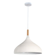 Hoxton Black | White | Grey And Wood Nordic Pendant Light - Lighting.co.za