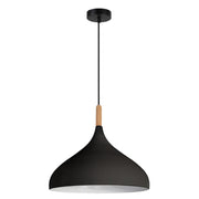 Hoxton Black | White | Grey And Wood Nordic Pendant Light - Lighting.co.za