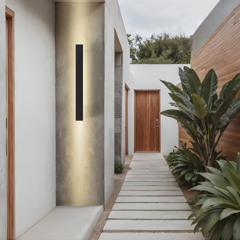 Josi LED Black Slim Outdoor Wall Light 3 Sizes