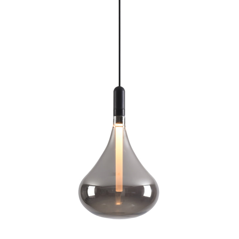 Cape 5 Light Smoke Glass Linear LED Pendant Light