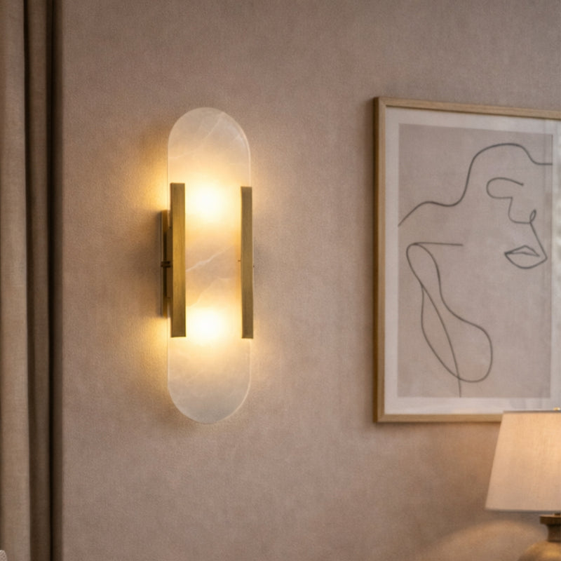 Cleo Marble and Gold Wall Light - Lighting.co.za