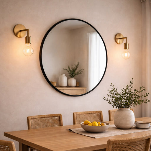 Luna Style Plain Black | Gold | Chrome Wall Light - Lighting.co.za