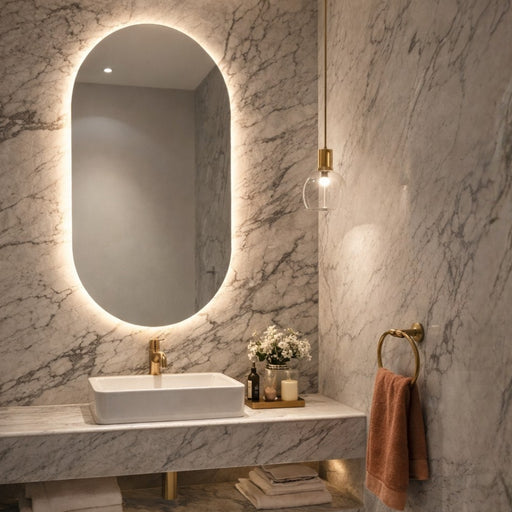 Pill Frameless LED Wall Mirror 3 Sizes - Lighting.co.za