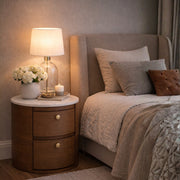 Luna Marble Top Bedside Table - Lighting.co.za