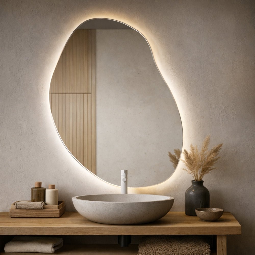 Trinity LED Backlit Irregular Wall Mirror 3 Sizes - Mirrors - Lighting.co.za