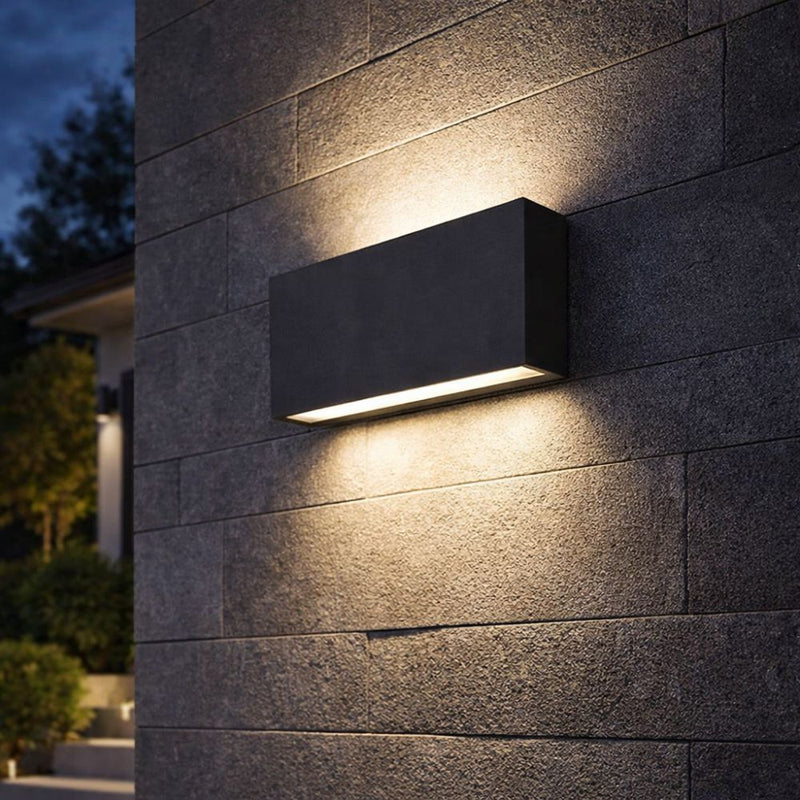 Terre 8 Watt LED Black | White Up Down Outdoor Wall Light - Lighting.co.za